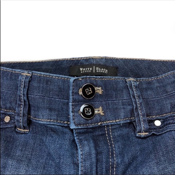 White House Black Market Blanc Trouser Leg Denim - Picture 4 of 8